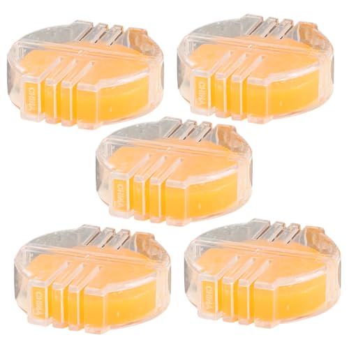 KALLORY 5pcs Beeswax Thread Conditioner Wax for Embroidery and Quilting Natural Beeswax in Plastic Box Strengthening Thread Wax for Hand Sewing and Craft Projects