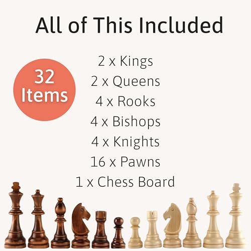 Jaques of London Large Chess Sets | 15" Chess Board | Premium Wooden Set For Adults Luxury | Chess Set For Adults with Staunton Chess Pieces | Since 1795… - Image 4