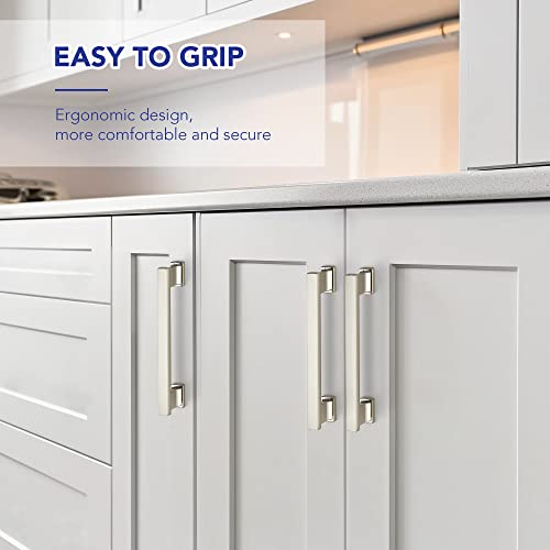 10 Pack Brushed Nickel Cabinet Pulls 6 Inch Kitchen Handles For Cabinets With 5 Inch Hole Center Solid Kitchen Cabinet Handles Satin Nickel Cabinet Pulls Kitchen Cabinet Hardware For Cabinet Cupboard #TOP4