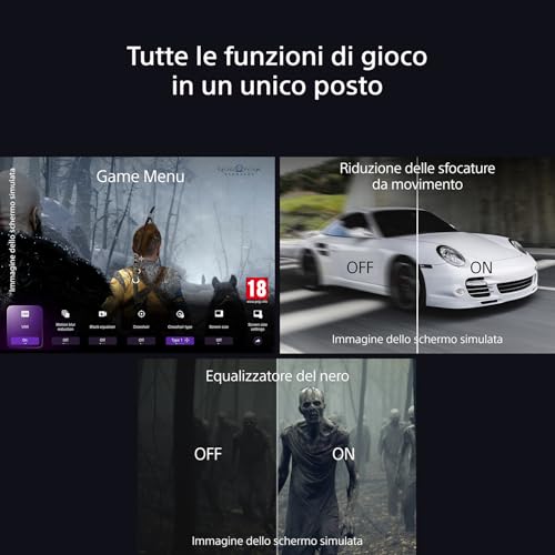 Sony BRAVIA 3 - Direct LED | Altoparlante X-Balanced | Dolby Vision/Atmos | IMAX Enhanced | Google TV (2025) | Google Cast | Apple AirPlay 2| Eco Dashboard 2 | Game Menu 2-43pollici