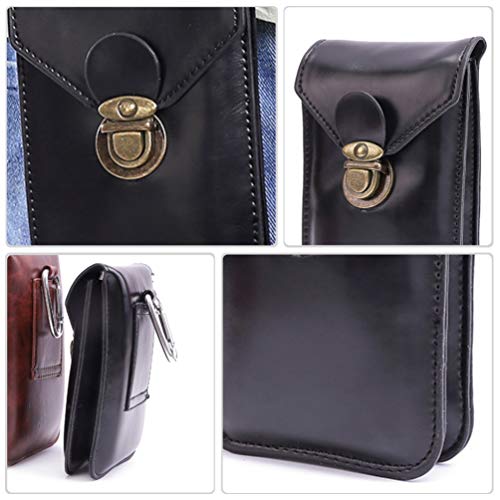 VILLCASE Homens Cinto Bolsa de Couro Bolsa de Cintura Pacote de Esportes Telefone Celular Coldre Car