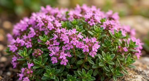 Thymian Samen Deutscher Winter - aromatisches Gewürz ideal für mediterrane Küche – winterhart mehrjährig & pflegeleicht - Bienenfreundlich - niedriger Wasserbedarf – Lange Blütezeit & einfache Aussaat