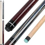 SYNCSHOT 2 in 1 Heavy Break Jump Cue: 3-Piece Break Cue Pool Stick 58 Inch 21oz 14mm Pro Tips Fas-Grade Maple Wood Jump&Break Pool Cue Sticks (Brown-Gray, 21 oz)