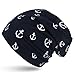Sonia Originelli Kleinkinder Beanie Mini Anker Maritim Mütze Overall Print Baby Farbe Marineblau