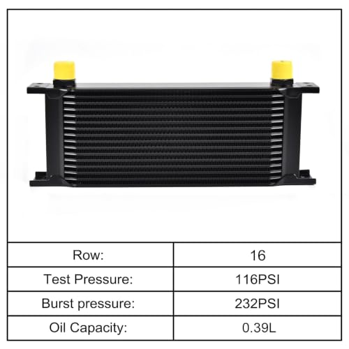 Image of EVIL ENERGY 16 Row Oil Cooler Kit, 10AN Engine Cooler Radiator Universal