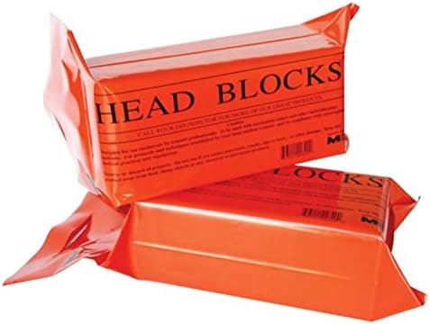 Orange Foam Disposable Head Immobilizer Blocks - Item Number 0322PR