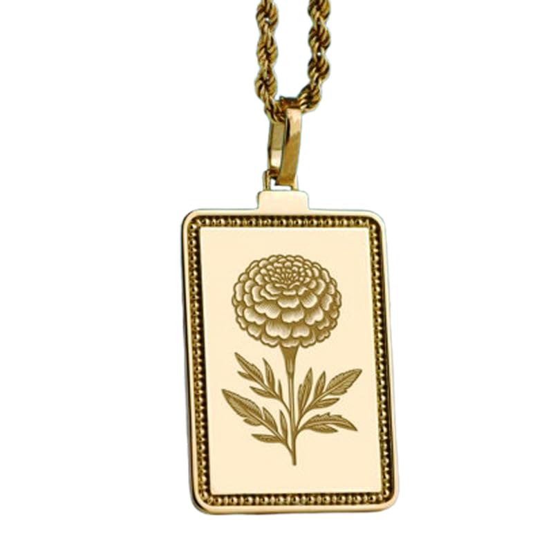 Collier fleur de souci argent et or, le pendentif bohème idéal pour illuminer vos tenues d'été
