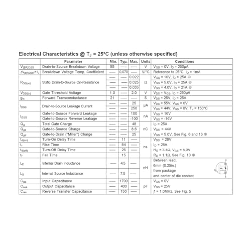 PENGLIN 10 Stück IRLZ44N N-Kanal MOSFET Transistor 55V 47A 3 Polig TO-220AB IRLZ44NPBF Transistoren