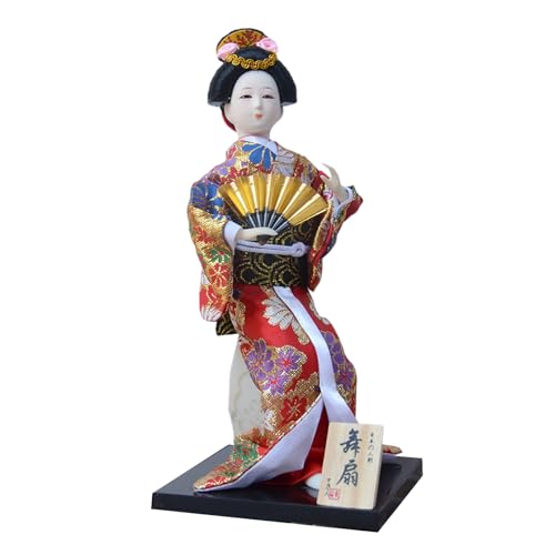 Poupée kimono japonaise de 12 pouces pour décor de table et salle de restaurant asiatique
