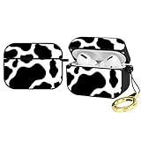 Airpods Case for Apple Airpods Pro Cow Print Luxury Magnetic Protective Trunk Charging Cover Case...