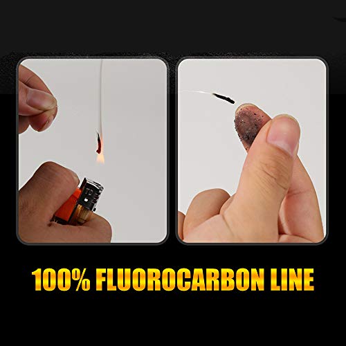 Angryfish 100% Fluorocarbon Fishing Line-Invisible Underwater-Faster Sinking- Ultralow Stretch-Fishing Leader Line 2-30Lb(Pink,9Lb/0.234Mm-55Yd) #TOP1