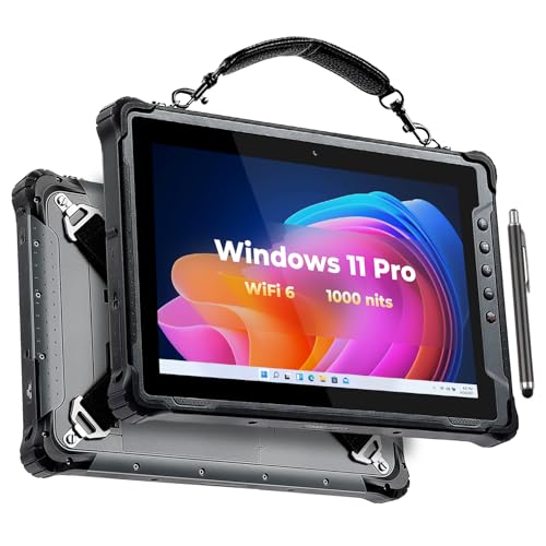 Image of MUNBYN Rugged Windows Tablet IRT12, 1000nit Sunlight Readable, Wi-Fi 6 Tough Tablet, 10.1-inch Windows 11 Pro, Intel N100, 8GB+128GB Rugged PC, 4G LTE, GPS Outdoor Computer, 2026, 2Y Protection