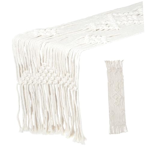 Chemin de table macramé en coton pour sublimer une table sans nappe - 2