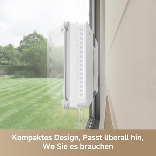 MOVA N1 Fensterputzroboter, kompakt, Dualflügel-Sprühreinigungssystem, 8000 Pa Saugkraft, Sicherheitsvorrichtung, intelligente Wegplanung für vollständige Abdeckung, All-in-One