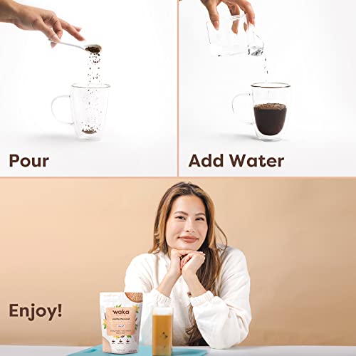 Waka Quality Instant Coffee — Decaffeinated Medium Roast — Arabica Beans & Freeze Dried — 8 Packets For Hot Or Iced Premium Instant Coffee #TOP3