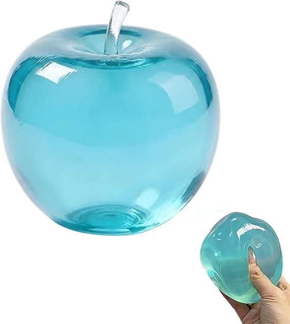 6cm Blue Apple Slow Rise Squishy Toy, Realistic Fruit Squishy Ball Squeeze Ball for Home Office Daily Hand Squeeze Stress Relief Relaxation-image-19