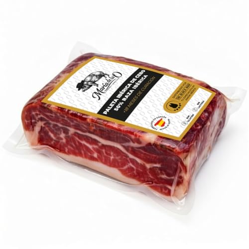 Jambon Ibérique Espagnol Désossé (Jamón Ibérico de Cebo) env. 1 kg | Affinage naturel 24+ mois | Certifié CERTICAR | Produit d’Espagne par The Black...