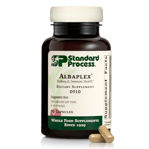 Standard Process Albaplex - Liver & Immune Health Dietary Supplement - Contains Vitamins A, B6 & C - Non-Dairy- 90 Capsules (45 Servings) Standard Process Albaplex - Liver & Immune Health Dietary Supplement - Contains Vitamins A, B6 & C - Non-Dairy- 90 Capsules (45 Servings)