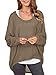 ZANZEA Women's Long Batwing Sleeve Loose Oversize Pullover Sweater Top Blouse Brown US 10/Tag Size L