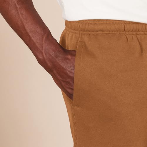 Amazon Essentials Herren Fleece-Jogginghose mit offenem Saum (erhältlich in Übergrößen), Toffee Braun, L