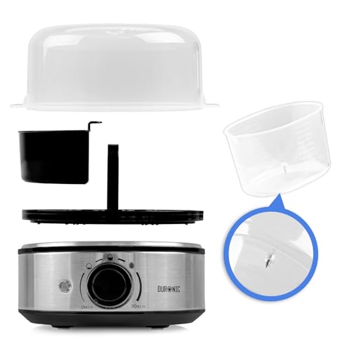 Duronic EB50 BK Hervidor para huevos eléctrico 400W, Hasta 7 Huevos y Prepara 2 tipos a la vez, Cocedor con Termostato y Autoapagado, Huevos Duros, Huevos Mollet y Pasados por Agua, Cocina saludable - imagen 7