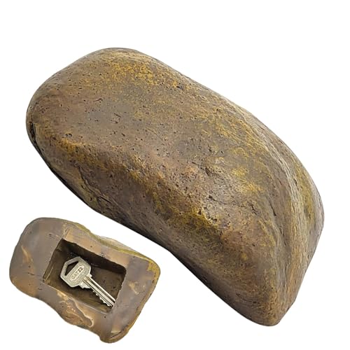 Key hiding place for outdoors, key stone, imitation stone with secret compartment, key safe, key hiding place in stone look, artificial findling, hide your spare key in the stone outside