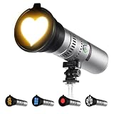 K&F CONCEPT 撮影ライト 撮影用懐中電灯 25W大出力 LEDビデオライト 雲台付き 写真用スポットライト 小型 充電式 フラッシュライト 9000mAh RGB ハンディ型 雰囲気作りライト ピンポイント照明 4色 20ゴボフィルター付き 持ち運び便利 アルミ合金製 ポートレート/撮影 スタジオ/動画撮影/室内小物撮影/物撮り SP25C