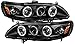 Spyder Auto 5010728 LED Halo Projector Headlights Black/Clear
