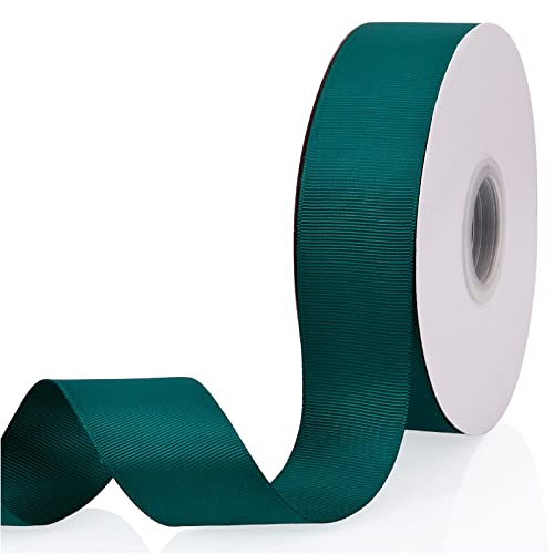 Forest Green 1-1/2" X 50 Yards Solid Color Double Faced Grosgrain Ribbon for Gifts Wrapping, Wedding, Party, Crafts, Hair Bows, Flowers, Home DIY Decor