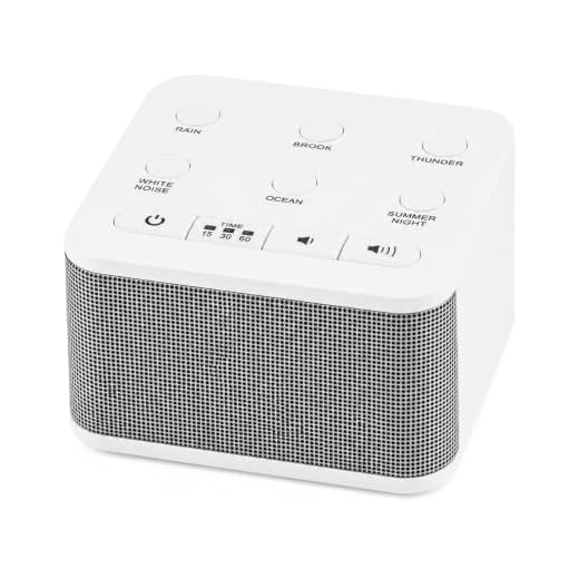 White Noise Rain Sound Machine for Sleeping, Baby Soother - Portable White Noise Machine for Office Privacy Travel, Adults Kids Baby Sleep Sound Machine, Plug-in or Battery-Operated Nature Noise Maker
