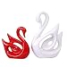 Anding Creative Home Decorations Ceramic Animal Decoration Crafts Sculpture Decoration swan Lover (LY1268-swan-W-H)