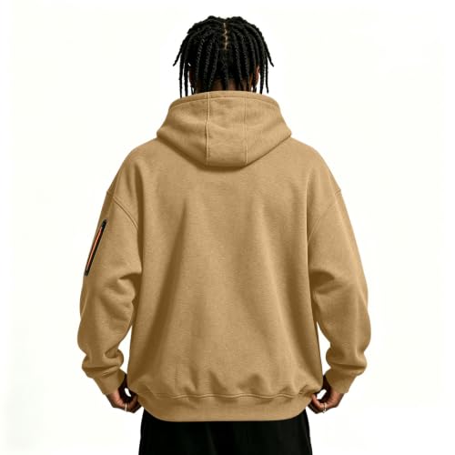 Elneeya Tactical Hoodie for Men Oversized Work Out Casual Fall Sweatshirts - image 8