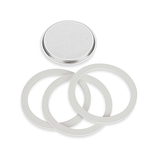 Bialetti Gaskets & Filter Set for Bialetti Moka Express 12-Cup Espresso Machine