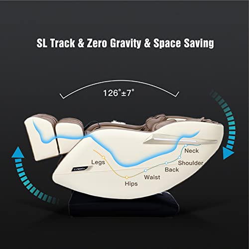 Cyberix Massage Chair, Full Body Zero Gravity Shiatsu Massage Recliner, Yoga Stretch, Waist Heat,Sl Track Massage Chair For Home Office,Black #TOP1