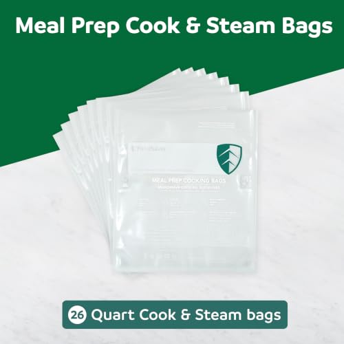 Image of FoodSaver Microwavable Meal Prep Bags, 26 Count 1-Quart BPA-Free Vacuum Seal Bags, Cook-in-Bag for Freezer Storage and Sous Vide Cooking