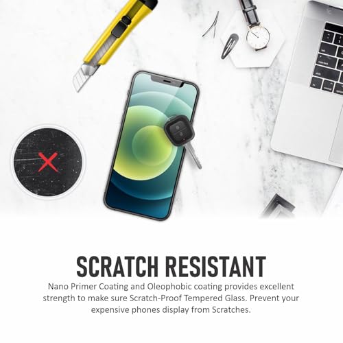 Image of DPJ Tempered Glass for iPhone 12 Mini (5.4 Inch) With Installation Kit | Military-Grade Gorilla Screen Protector | Edge to Edge Coverage |9H Hardness |Bubble-Free | Case Friendly | [Pack of 1]