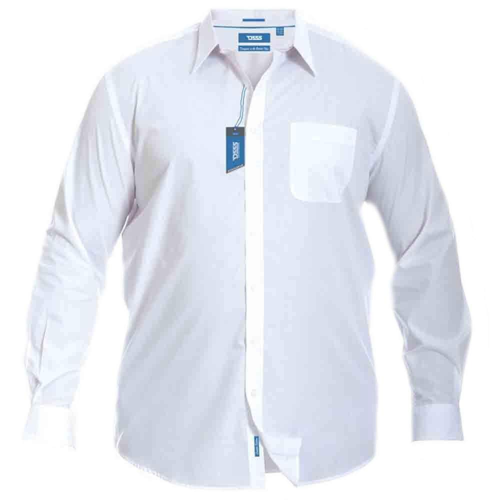 Duke Men's D555 Aiden Easy Iron Shirt-White-8XL