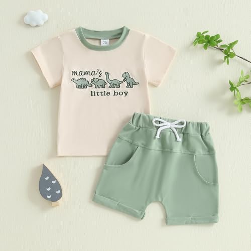 YINGISFITM Halloween Toddler Baby Boy Clothes Short Sleeve Pumpkin T Shirt Boy Shorts Cute Outfit Infant Boys Clothing Set2