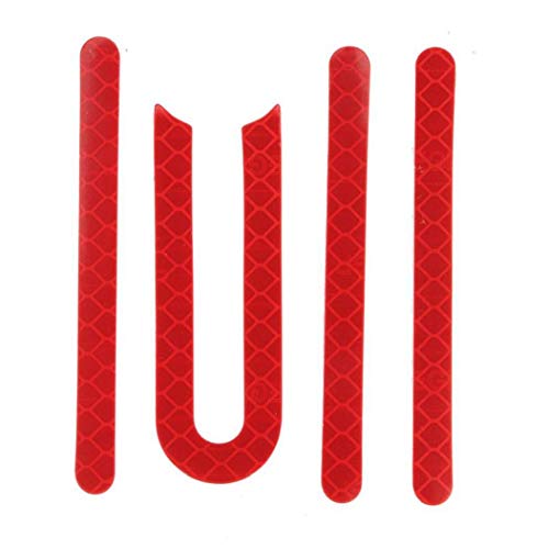 Scooter Reflektor-Streifen Aufkleber, U Und I Formen Wasserdicht Reflektierende Decals Dekorative Side Aufkleber Styling Set Fit Für Xiaomi Mijia M365 Vorne Und Hinten Rad Cover