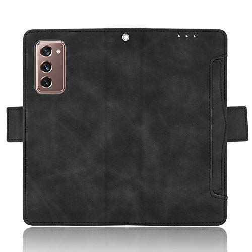 TingYR Cover per Samsung Galaxy Z Fold 2 5G, Flip Custodia Carte di Credito da Funzione Stand, Anti-Slip Slot Portafoglio Flip Protettivo Dell'ente Completo Slim Fit Cover.(Nero)