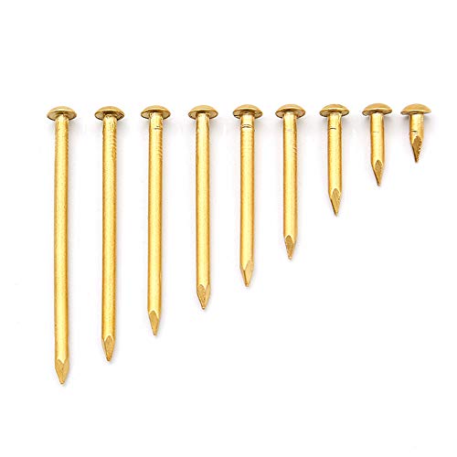Hardware Nails, concrete nail, Brass Nails, Pure Copper, Round Small, Drum, 30 pieces-21 * 2mm(8 * 1.2mm) miniatura 4