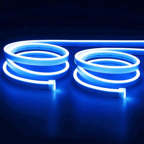 Lamomo LED Strip Lights, Blue Neon Rope, 0.39in/Cut, 32.8ft, 2Pack