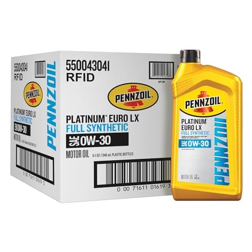 Pennzoil Platinum Euro LX Full Synthetic 0W-30 Motor Oil (1-Quart, Case of 6)