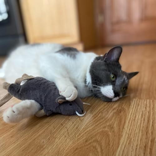 image for SPOT Big Mouse Bertha Cat Toy with Catnip – Lifelike Plush Mouse, Cr