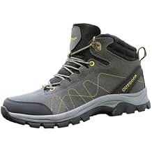 Mens Casual Hiking Boots Outdoor Waterproof Non-Slip Work Boots High Top Trekking Hiking Shoes