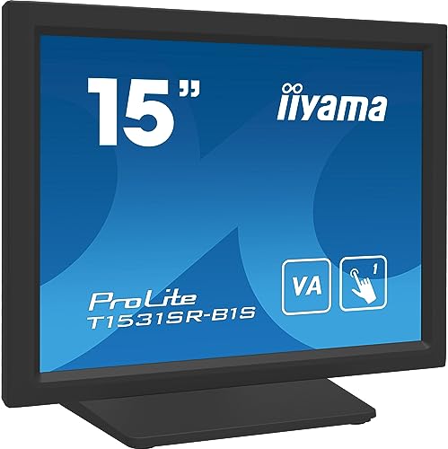 iiyama ProLite T1531SR B1S Écran LED 15 écran tactile 1024 x 768 VA 350 cdm² 2500:1 18 ms HDMI VGA DisplayPort haut parleurs - vue 3