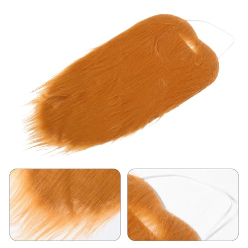 TOPBATHY 2 Pièces Maquillage de Barbe Réaliste Marron pour Hommes, Bande – vue 7