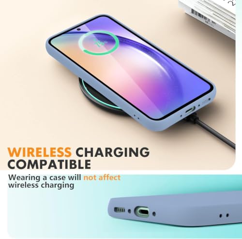 Image of DIZORO Microfiber Candy Case Compatible for Samsung S25 5g Smooth Touch Cushion Liquid Soft Silicone Gel Rubber Phone Cases Non-Slip Full Body Protective Shockproof Back Cover (New Carolina)