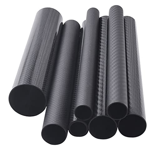 1PC Length 500mm Twill Plain Glossy Matte Carbon Fiber Tube Drone Accessories OD4mm 5 6 7 8 9mm 10mm for CNC Cutting (Color : Twill Glossy, Size : 8x4x500mm)