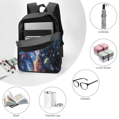 Sac à dos enfants Cosmic Planets imprimé 3D de 43 cm pour l'école